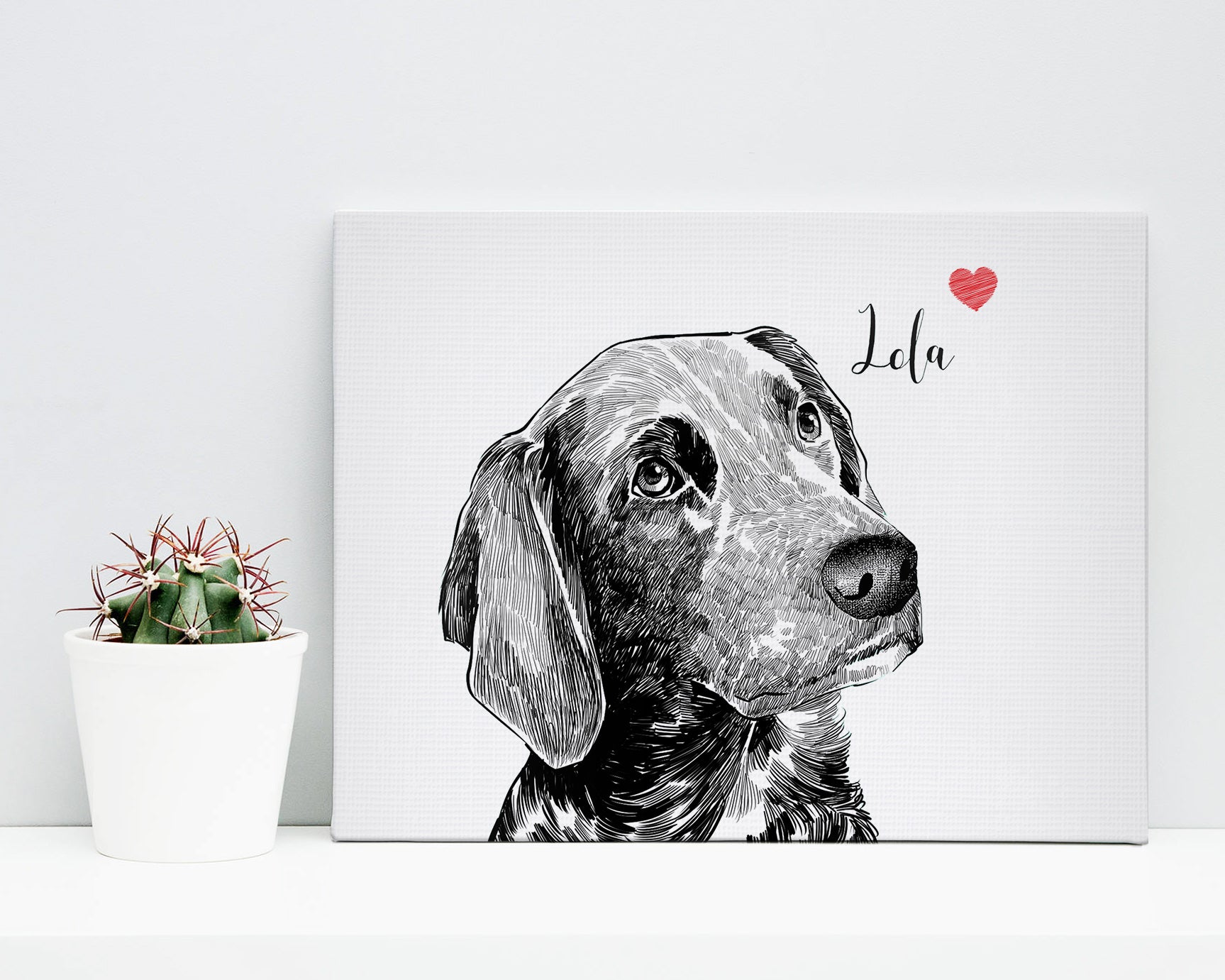 Dog Pencil Drawing Custom Pet Portraits Personalised Dog Prints  Personalized  Portraits