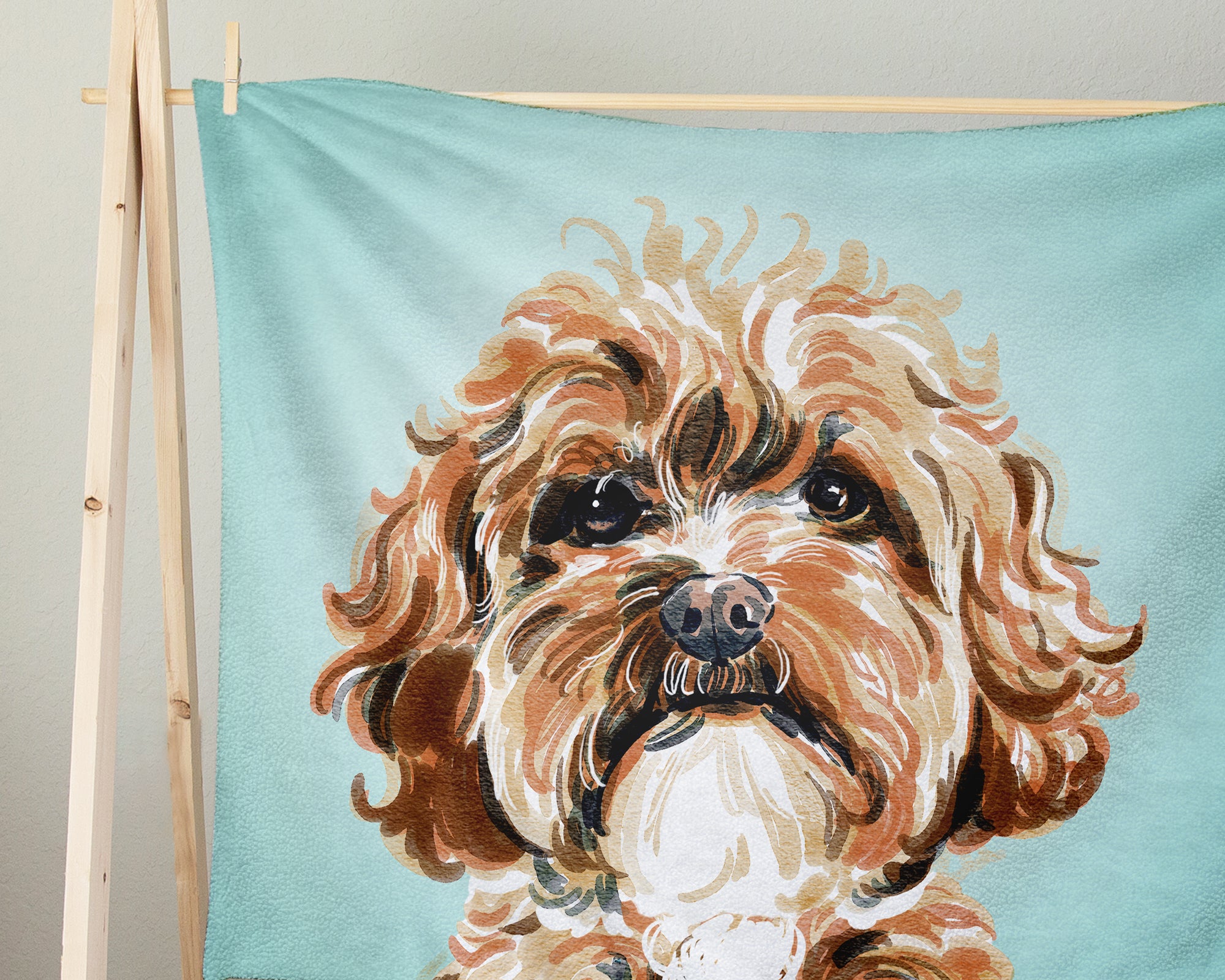 Custom Pet Blanket (Watercolor Portrait)