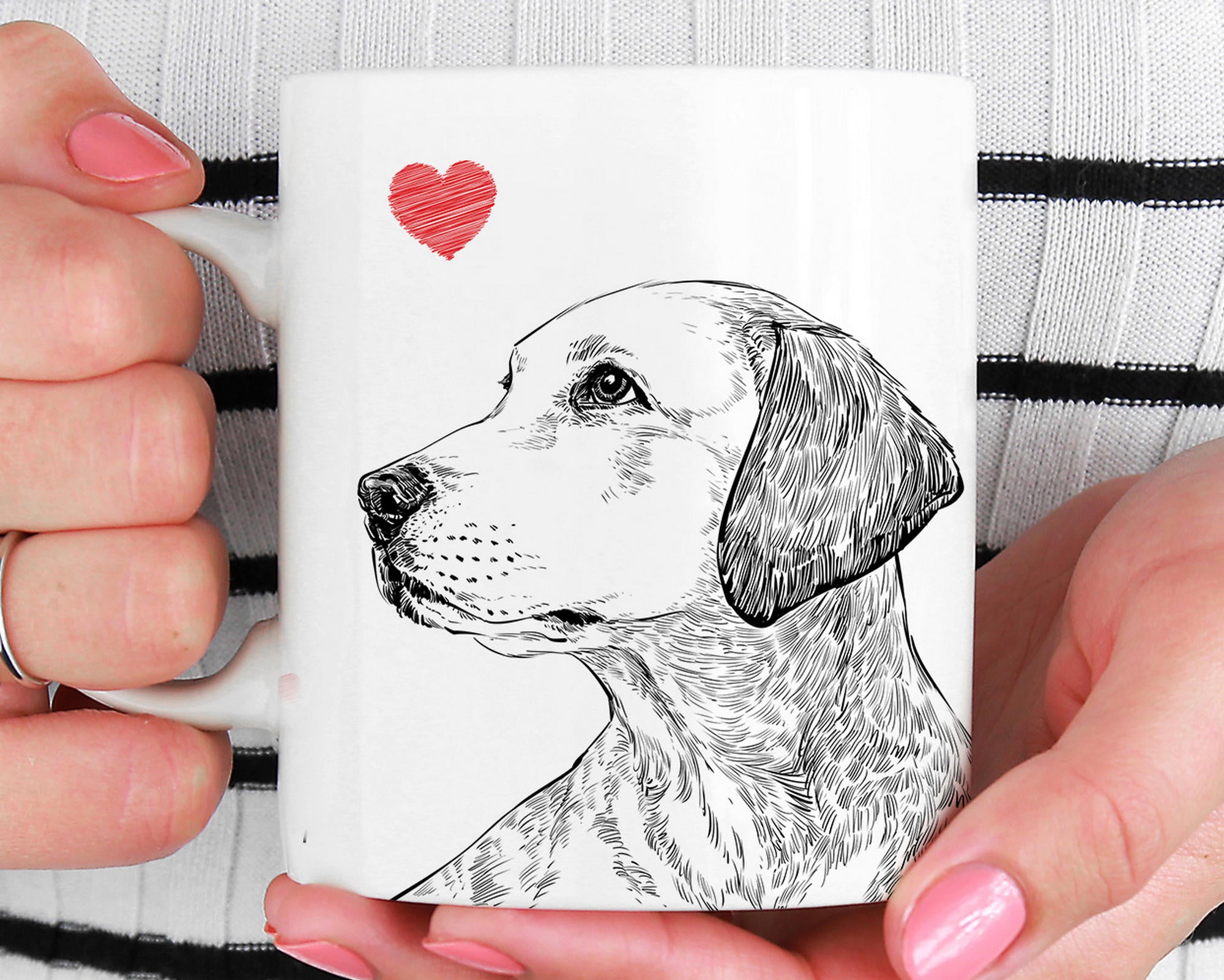 Custom Pet Mug (Black & White Portrait)